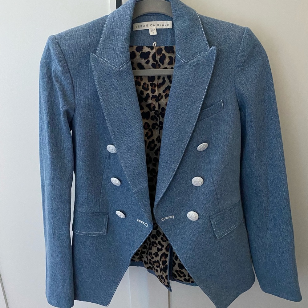 Veronica Beard Miller Denim Dickey Jacket